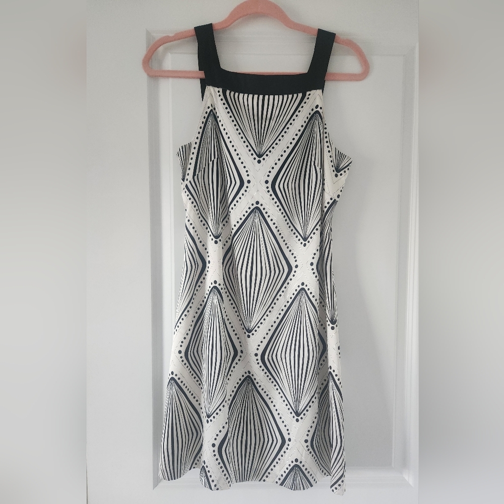 Arden B Black and White Geometric Dress